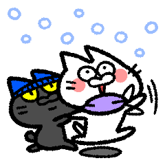 冬のうっかりしろとしっかりくろ