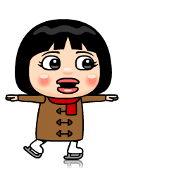 ダッフルコートの女の子