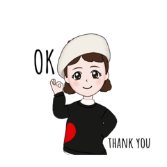 おしゃれガールスタンプ。冬バージョン