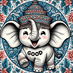 タイ風のかわいい像