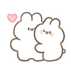 Lovely smiling rabbit: animated sticker1