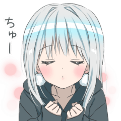 パーカーの女の子(銀髪)11