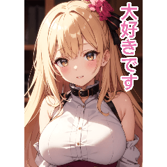 アニメの優雅な女の子(日常用語3)