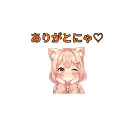 Healing Cat-Ear Girl Stickers