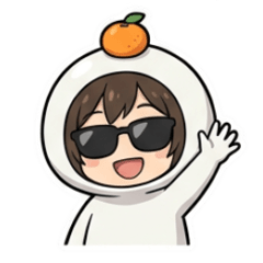 かわいいめがね女子(お正月・鏡餅)