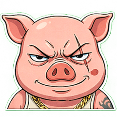 The pig was very unhappy.