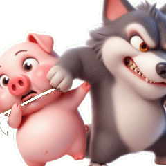 わるいオオカミ、自分は超イケメンだと思っ