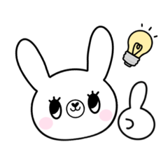 しろうさちゃんの文字無しスタンプ