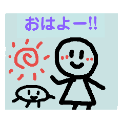 味のある手描きスタンプ4