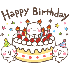 やさしい色彩の大人の親切で丁寧なスタンプ