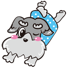 ミニチュアシュナウザーのジジくんスタンプ