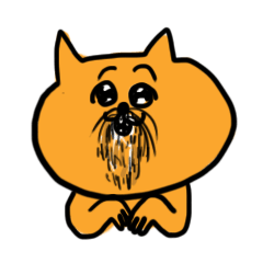 つぶらな瞳のねこおやじ