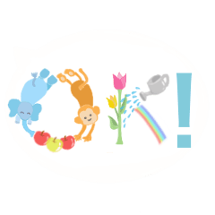 北欧風の絵を組合わせた毎日使えるstamp