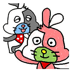 仲良しうさぎのリーとロイ