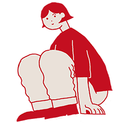 丸みを帯びた人々