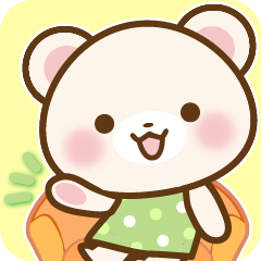 シンプル爽やか☆しろくまたんスタンプ