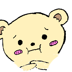 顔もイマイチなスタンプ