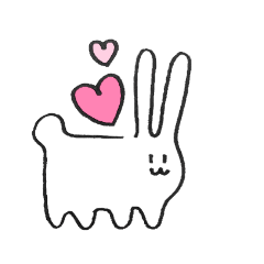 ゆるっとかわいい四足歩行うさぎ