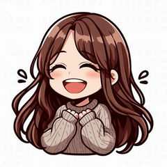 ミニキャラ女子(セーター・ロング)