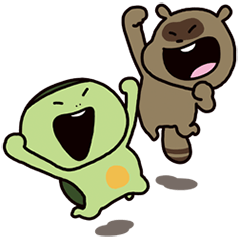 いつでも使える かっぱとたぬき