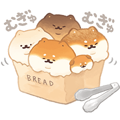 いーすとけん。コッペパンみたいなわんこ