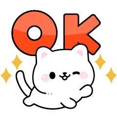 飛び出す！無難に使える毎日ねこスタンプ