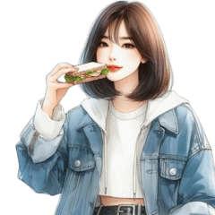 ショートヘアの女の子 1 (ANM)