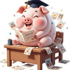 ピンクぶたが卒業したよ