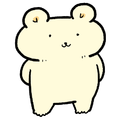 くまちゃんのスタンプ。日常づかい