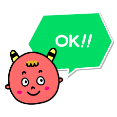 カラフル☆小オニのスタンプ