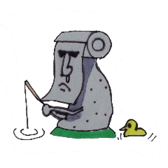 モアイとトイレットペーパーの融合。