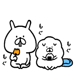 ゆるうさぎ with もふ犬~よく使うことば編~