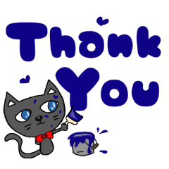 可愛い猫とデカ文字