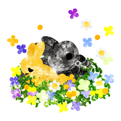 くりくりお目目のウサギちゃんスタンプ３