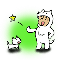 しりあいの白い犬