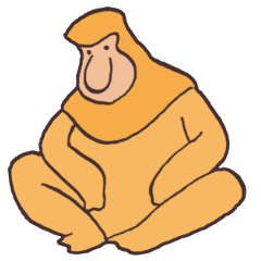 テングザルのスタンプ