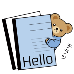 テディベアの日常【文房具/青】