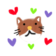 かわいい動物スタンプ(手描き)