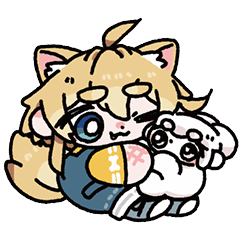 ぽちいぬ×おもちエイリアンコラボスタンプ