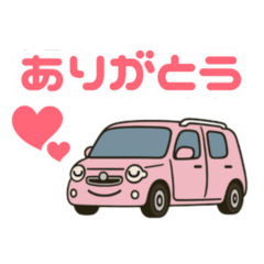 ピンク色まるっこカーの日常