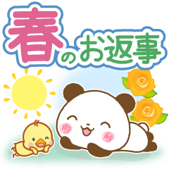 パンダ＆ひよこ やさしい春のお返事