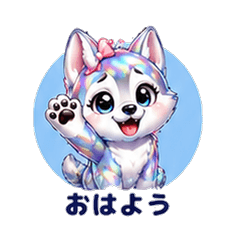 キラキラハスキーカノジョ 恋人スタンプ