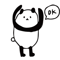 ぱんぱーんぱんだのスタンプ