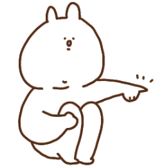 三角座りあごうさぎ