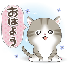 飛びだす吹き出し♡ちびニャンずのご挨拶♪