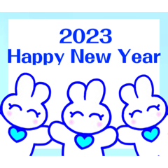 うさぎさんの可笑しい年賀LINEスタンプ‼︎