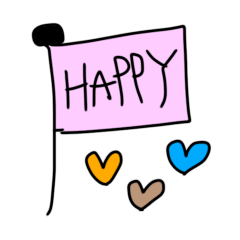 可愛い旗で気持ちを伝えよう⭐︎スタンプ