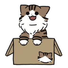 長毛キジトラ白にゃんこ（アレンジ用）