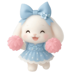 かわいい青いウサギ （NT）