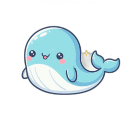 子ども向けのかわいいクジラ漫画